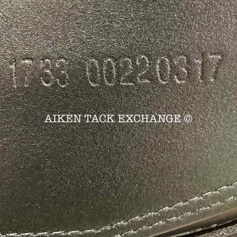 2017 Prestige Passion K Monoflap Dressage Saddle, 17" Seat, 33 Tree - M/MW, Wool Flocked Panels