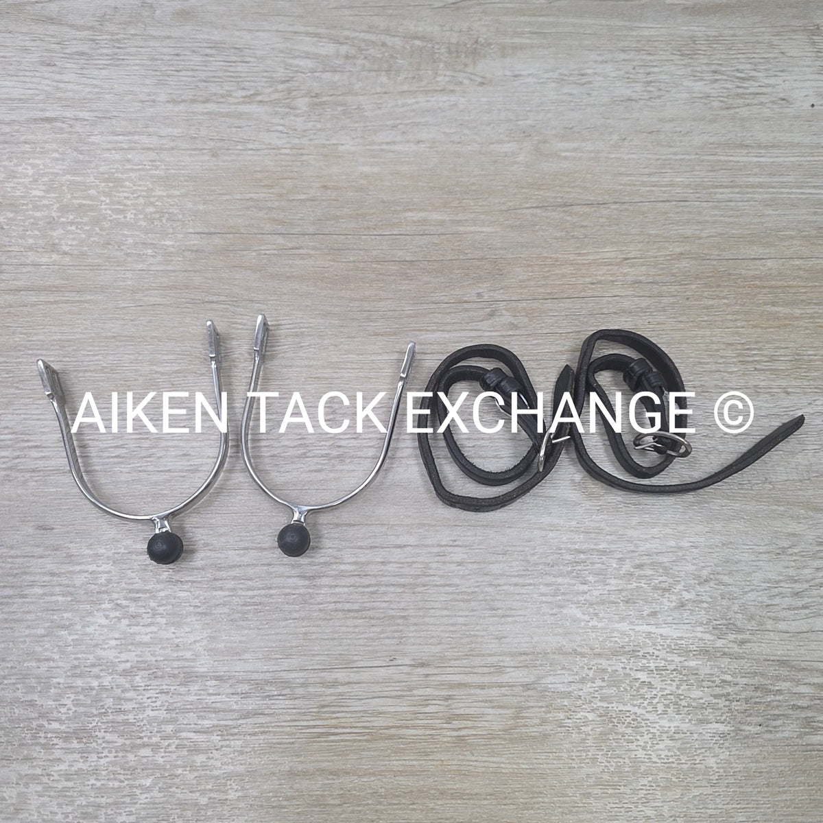 Coronet Rubber Ball Spurs with Leather Straps