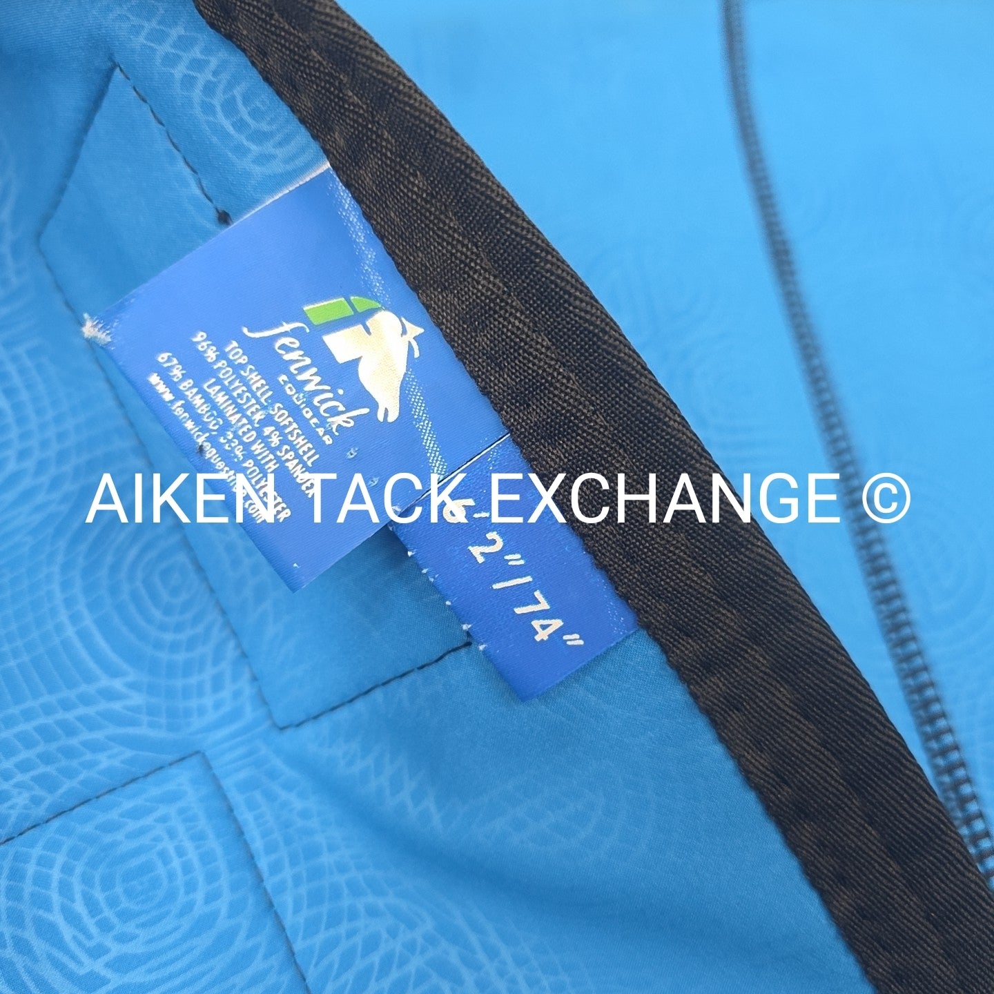 Fenwick Equestrian Softshell Therapeutic Bamboo Blanket, Blue, Size 74"
