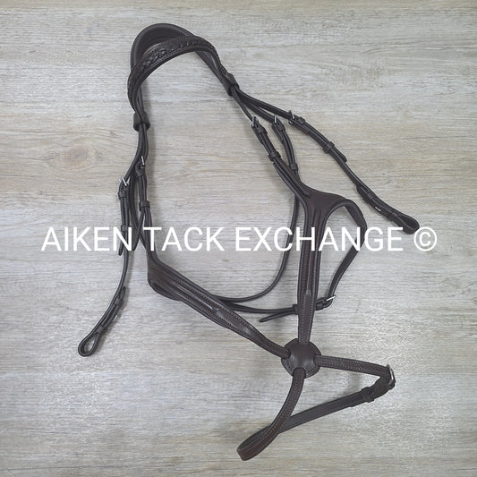 Ergonomic Figure 8 Bridle, No Reins, Brown, Size Full