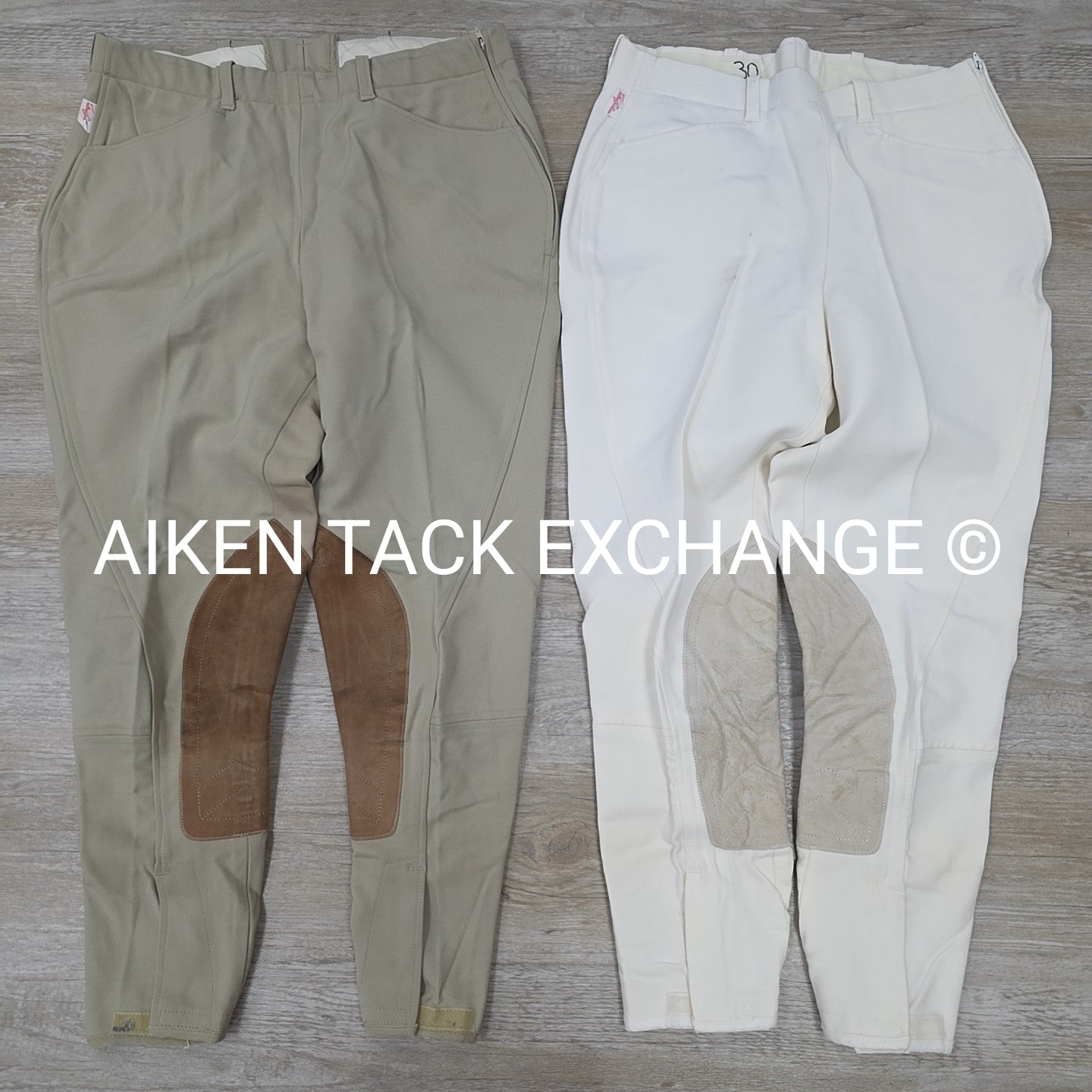BARGAIN BUNDLE: 2 Pair Tailored Sportsman Knee Patch Breeches, Size 30