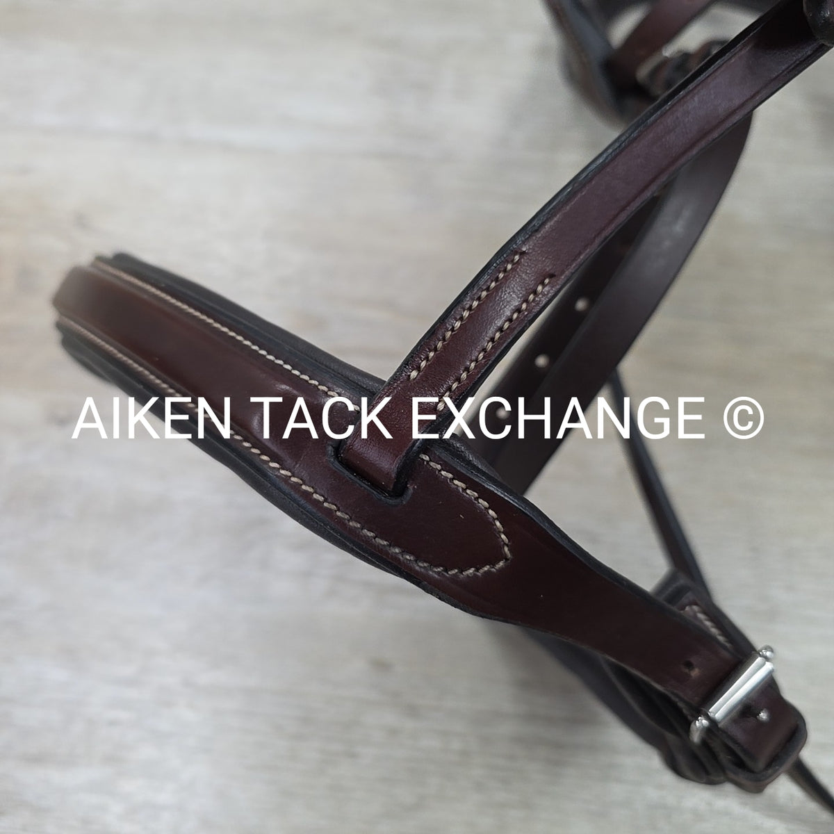KL Select Hampton Fancy Stitched Bridle with Matching Laced Reins, Brown, Oversi