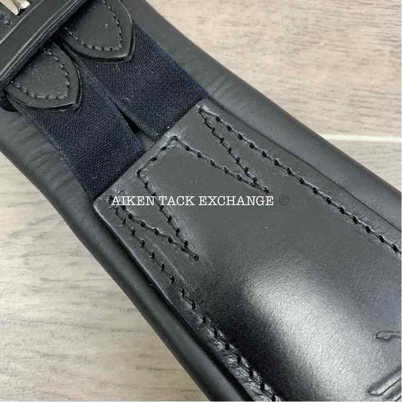 Trilogy Padded Leather Contoured Dressage Girth, Black, 20"