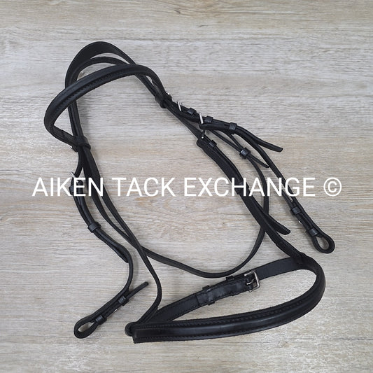 Courbette Plain Bridle Bridle, No Reins, Black, Size Full