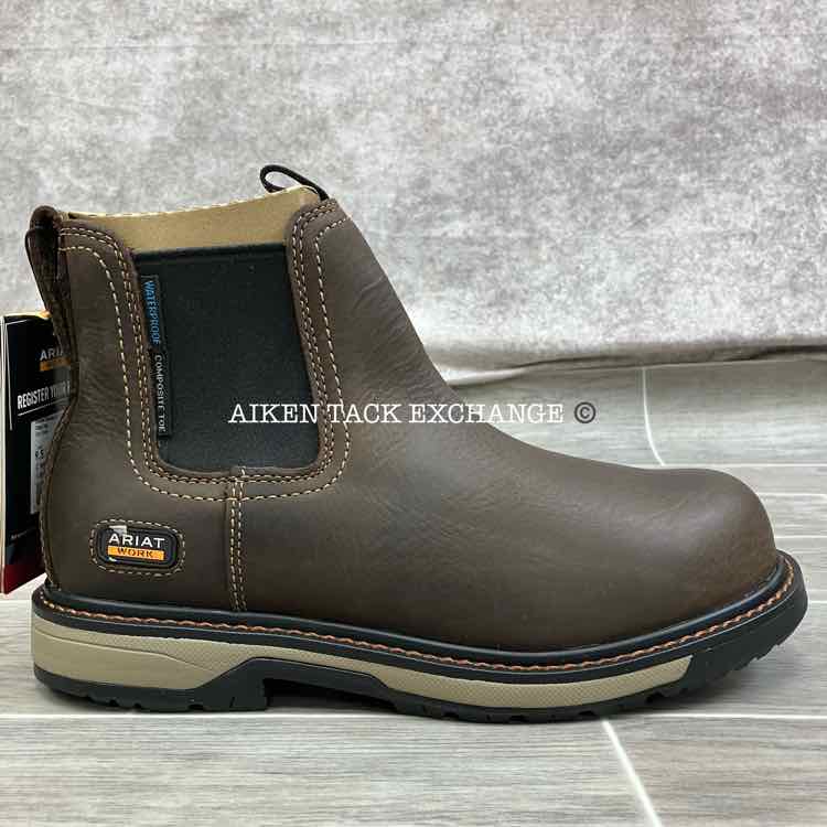 Ariat Riveter Chelsea Waterproof Composite Toe Work Boots, Women's 9.5 Wide