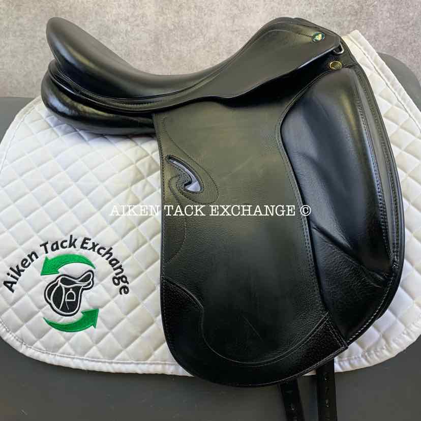 2017 Prestige Passion K Monoflap Dressage Saddle, 17" Seat, 33 Tree - M/MW, Wool Flocked Panels