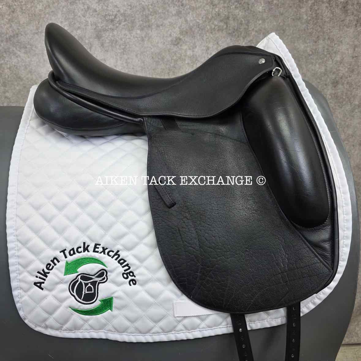 2019 Custom Saddlery Icon Flight Monoflap Dressage Saddle, 18" Seat, Adjustable Tree, Wool Flocked Panels