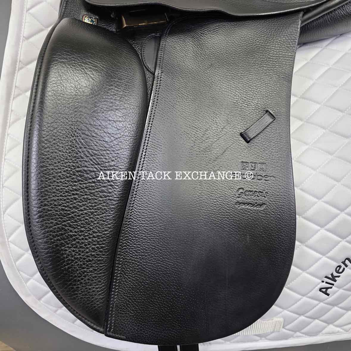 2017 Stubben Genesis Special Dressage Saddle, 17.5" Seat with Biomex, 27cm Tree - Narrow, Wool Flocked Panels