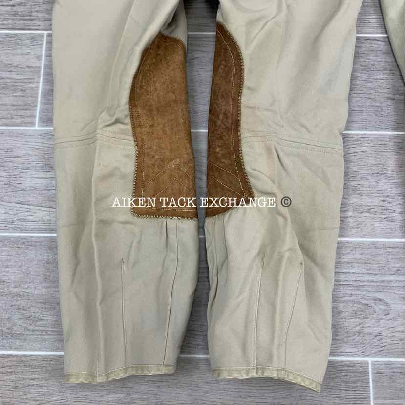 BARGAIN BUNDLE: 2 Pair Tailored Sportsman Side Zip Knee Patch Breeches, Size 32