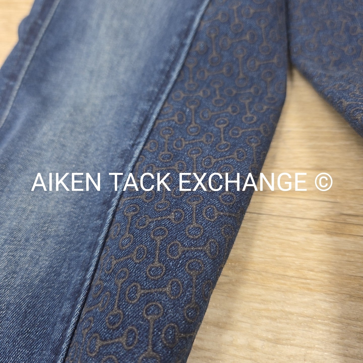 Horze Silicone Grip Full Seat Denim Breeches, Size 28