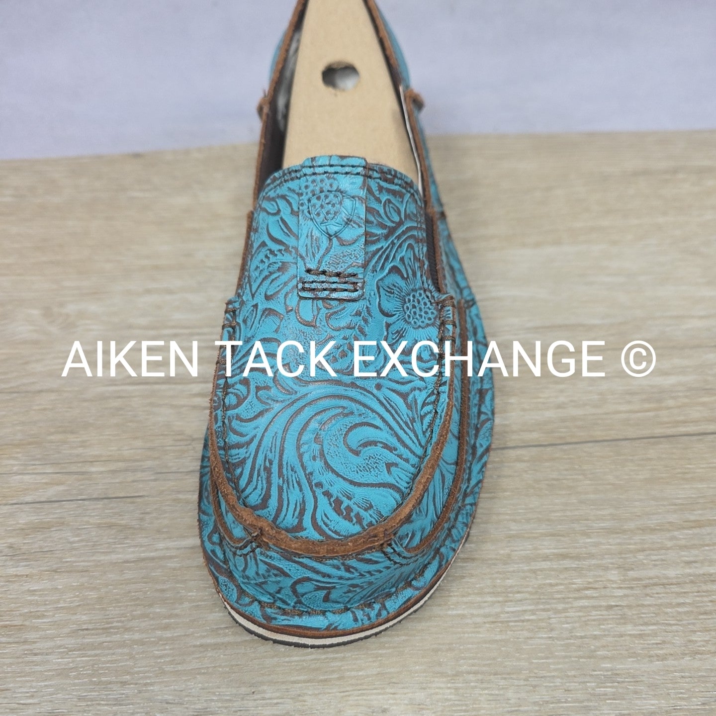Ariat Brushed Turquoise Floral Embossed Cruisers, Brand New, Size 7.5