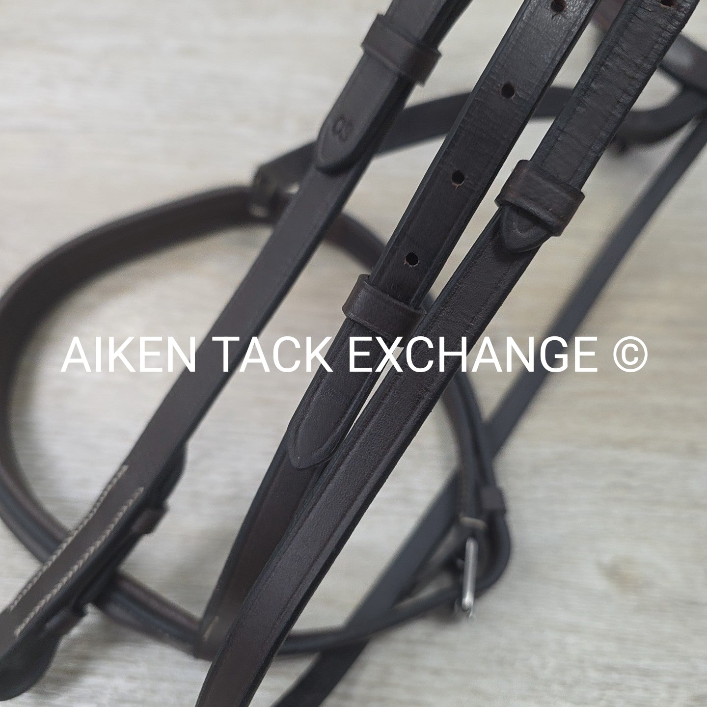 Fancy Stitched Bridle with Matching Reins, Brown, Oversize