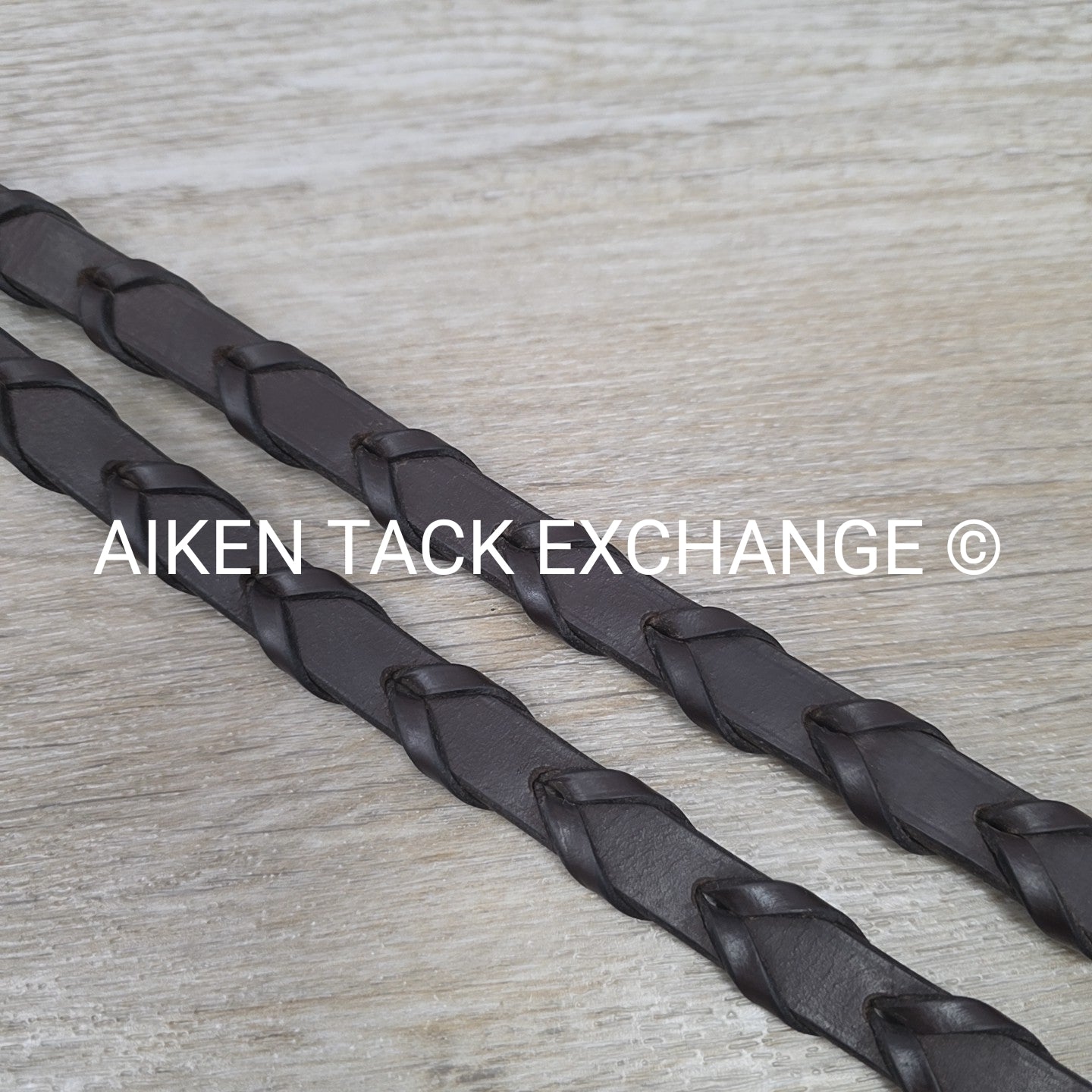 Plain Laced Reins, Brown, 55"