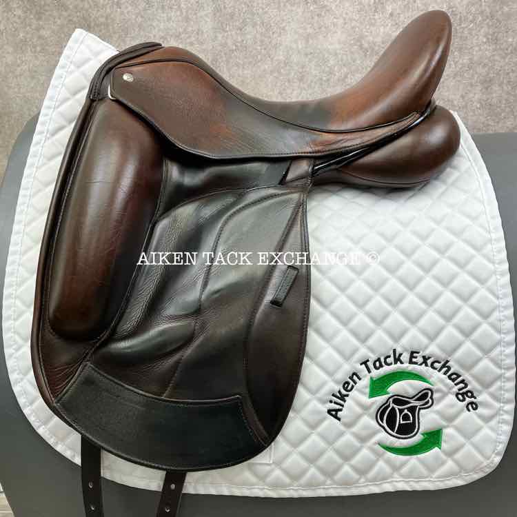 2018 Custom Saddlery Icon Star Monoflap Dressage Saddle, 17.5" Seat, Adjustable Tree, Wool Flocked Panels