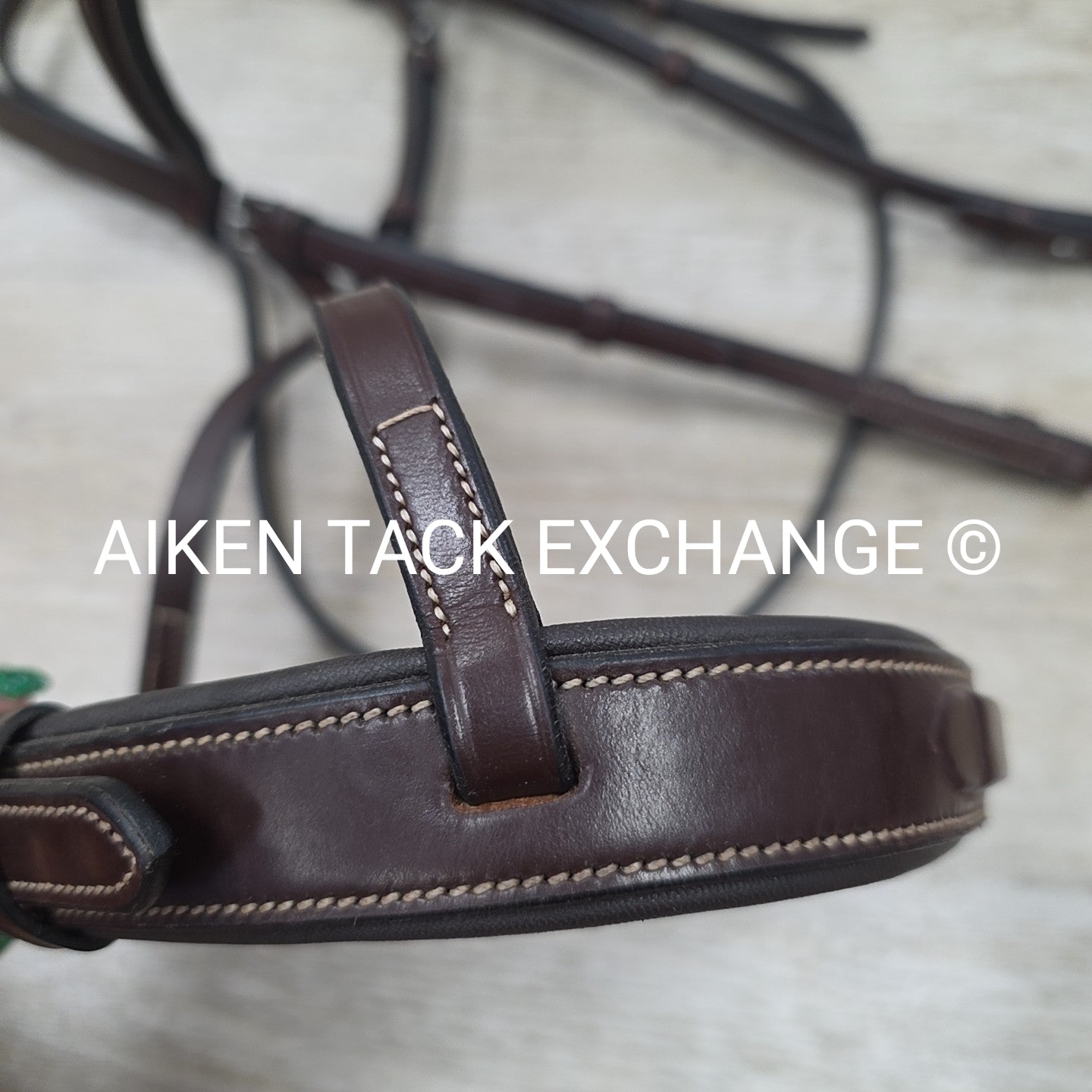 KL Select Red Barn Tryon Hunter Bridle, No Reins, Brown, Oversize