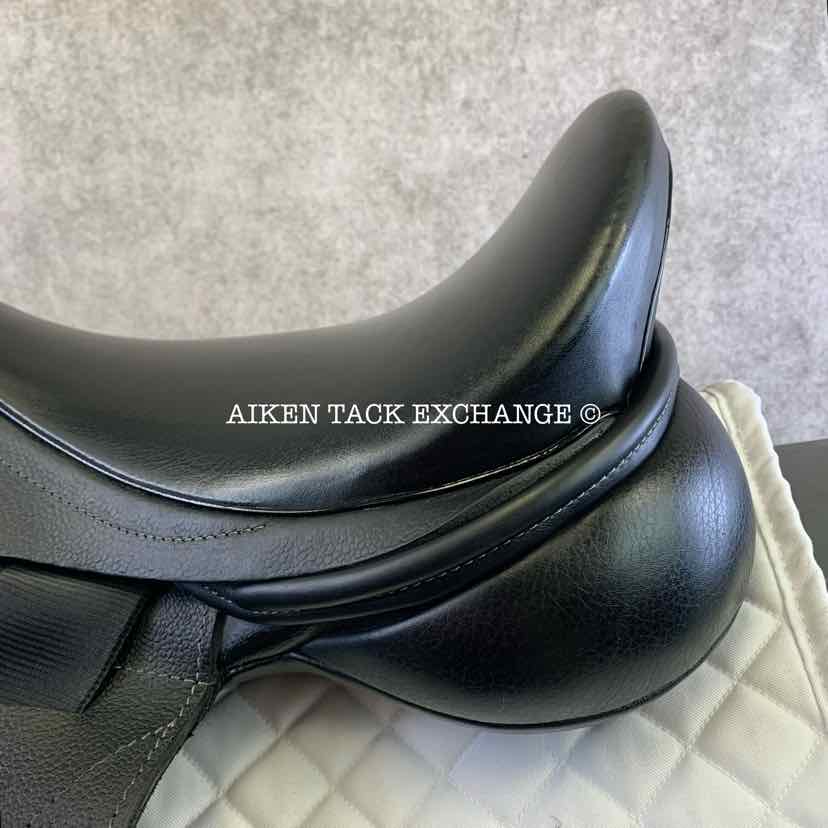 2018 Custom Saddlery Advantage Monoflap Dressage Saddle, 18" Seat, Adjustable Tree, Wool Flocked Pony Panels