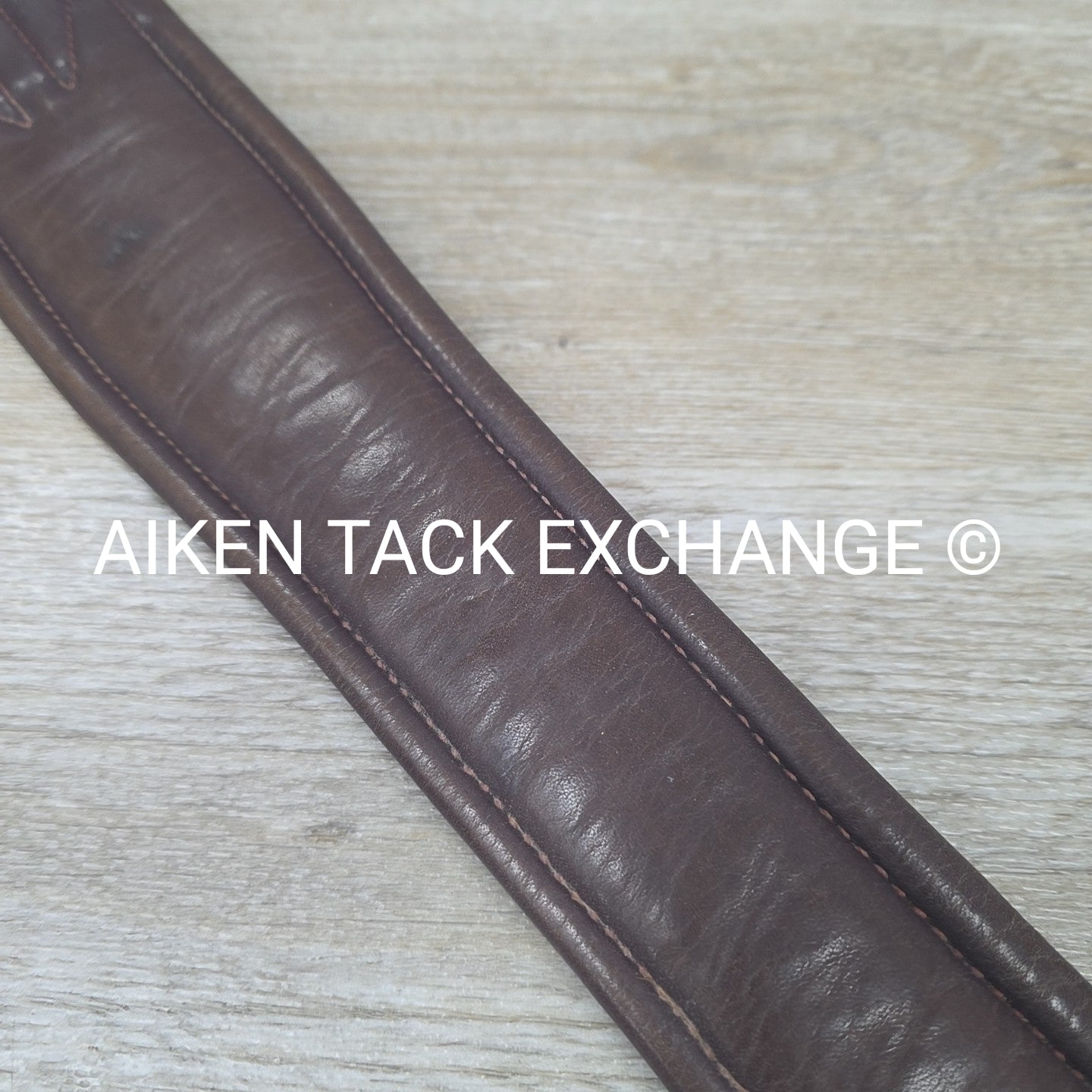 HFP Leather Girth with Single End Elastic, Brown, 54"
