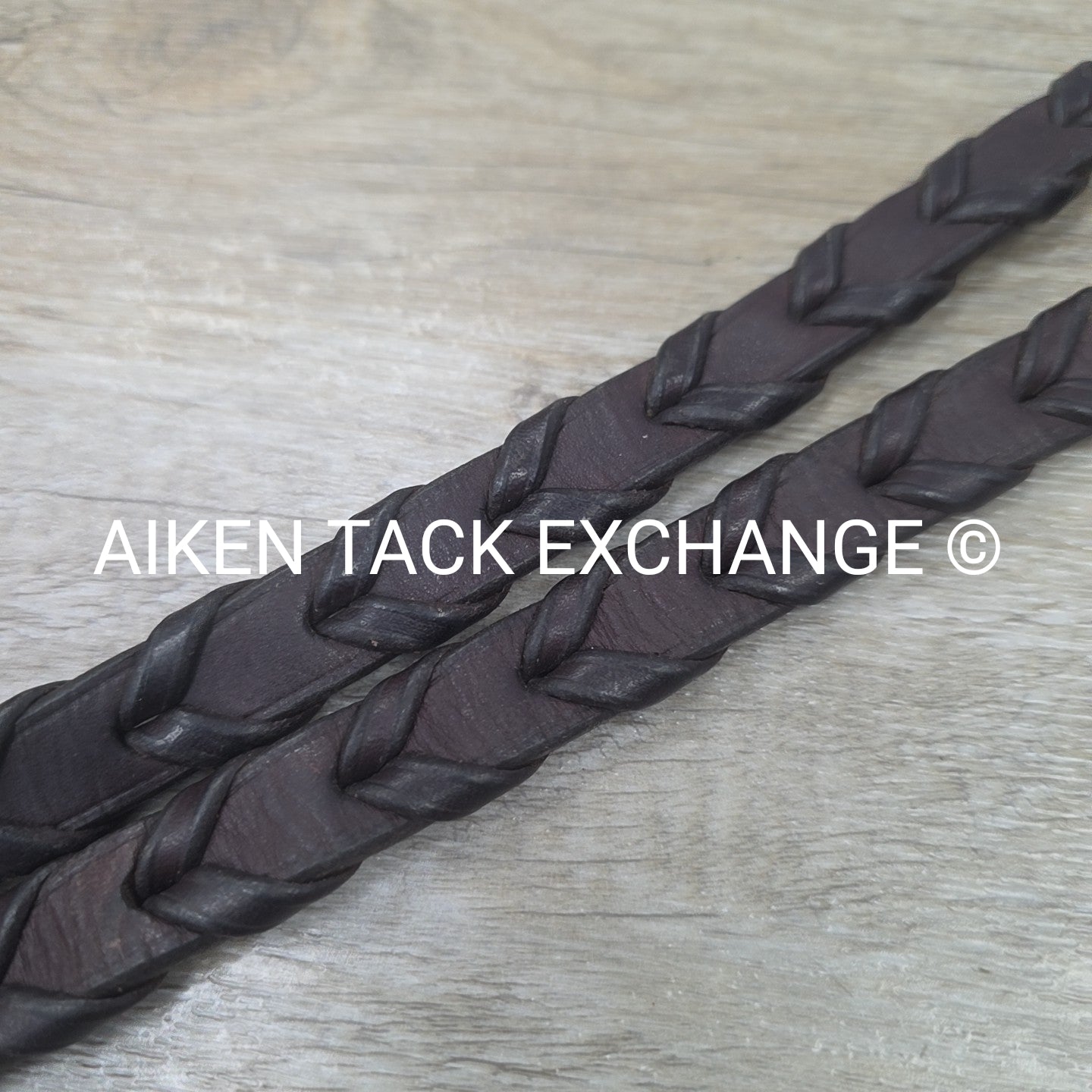Fancy Stitched Laced Reins, Brown, 56"
