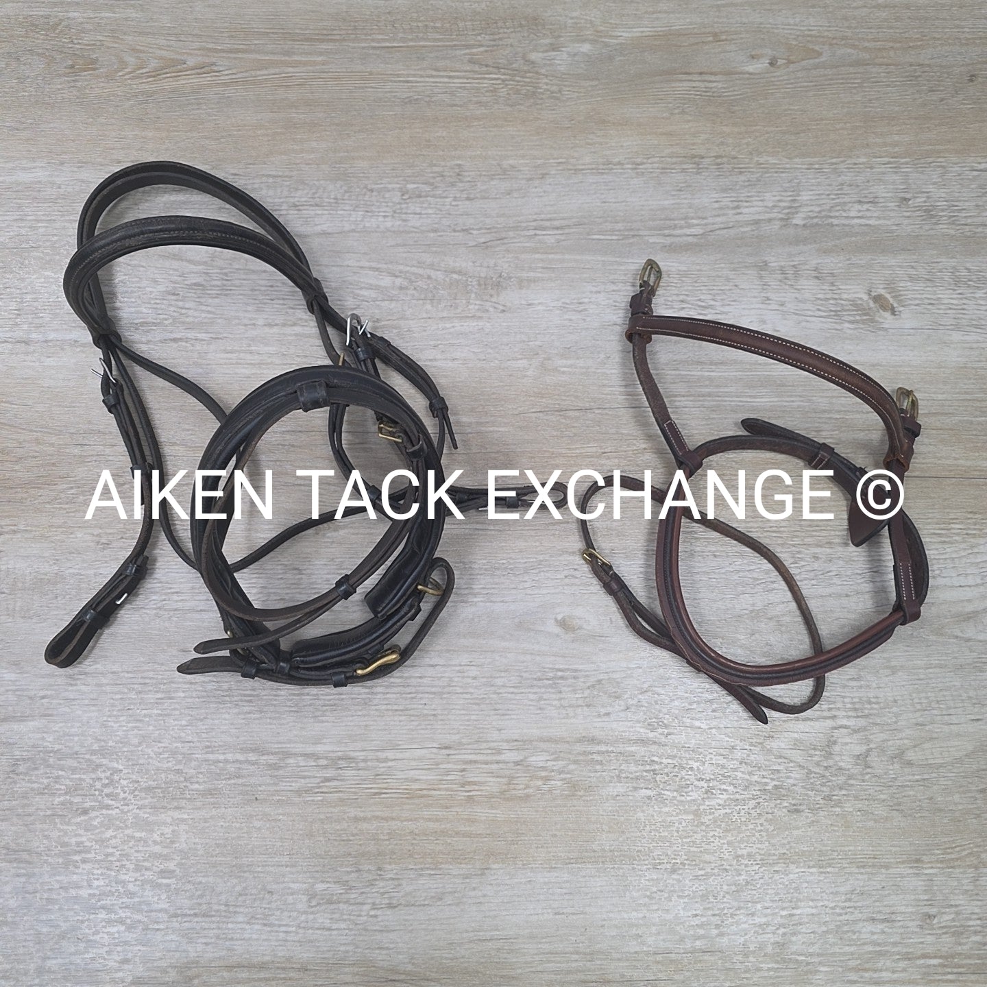 BARGAIN BUNDLE: Flash Dressage Bridle, Fancy Stitched Flash Noseband & Plain Rai