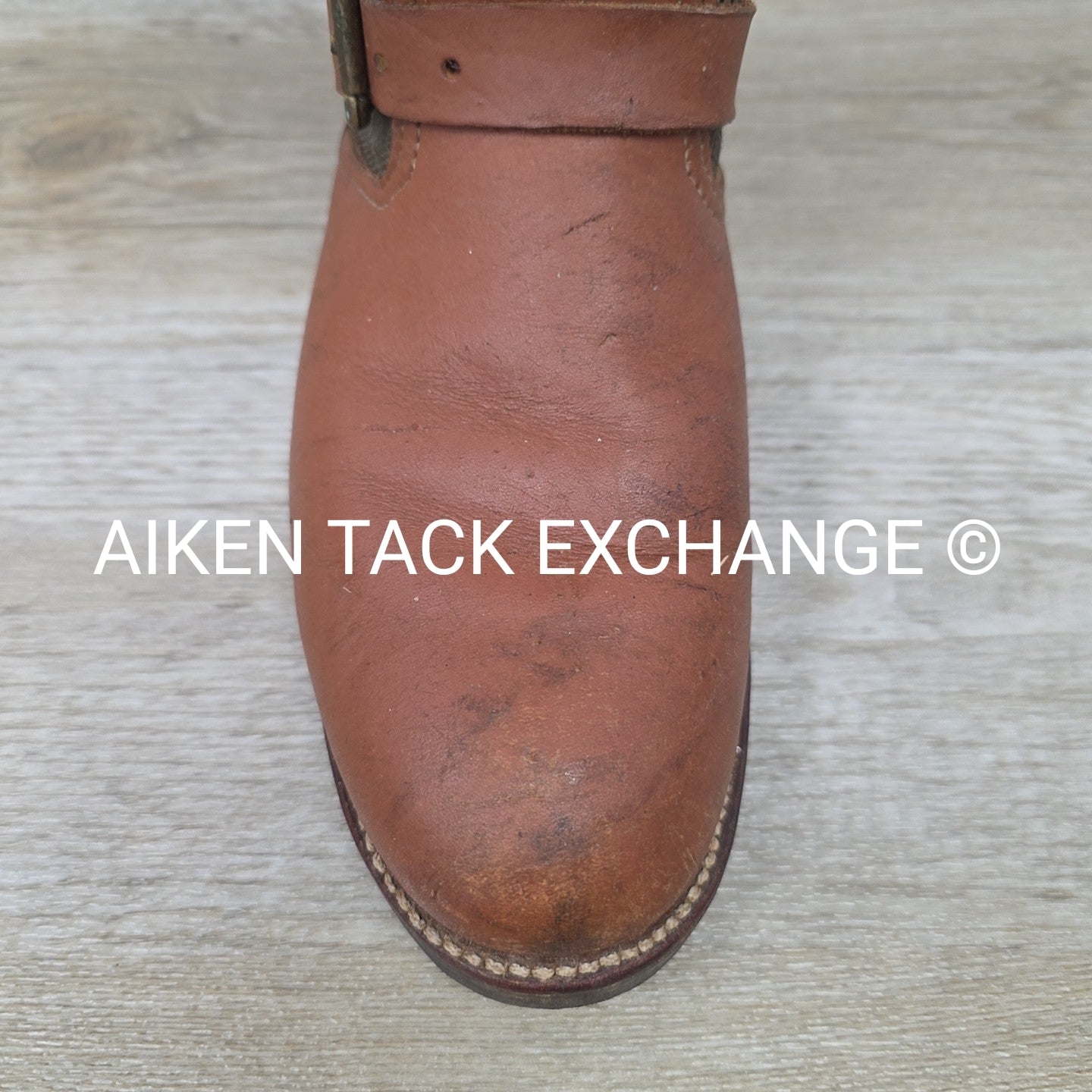 Chippewa Snake Proof Pull On Leather Buckle Boots, Size 8.5