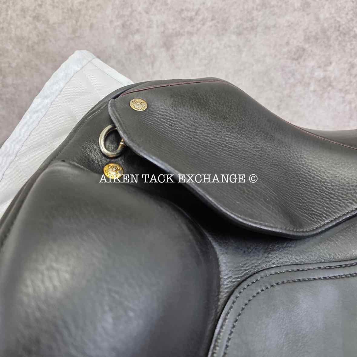 2005 DK Freedom Monoflap Dressage Saddle, 16.5" Seat, Short Flap, Extra Wide Tree, Wool Flocked Panels