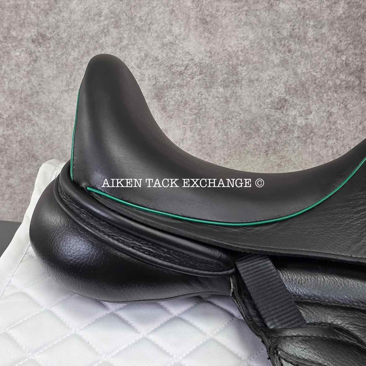 2023 Envy by Custom Saddlery Motion Monoflap Dressage Saddle, 17" Seat - Short Flap, Adjustable Tree, Wool Flocked Panels