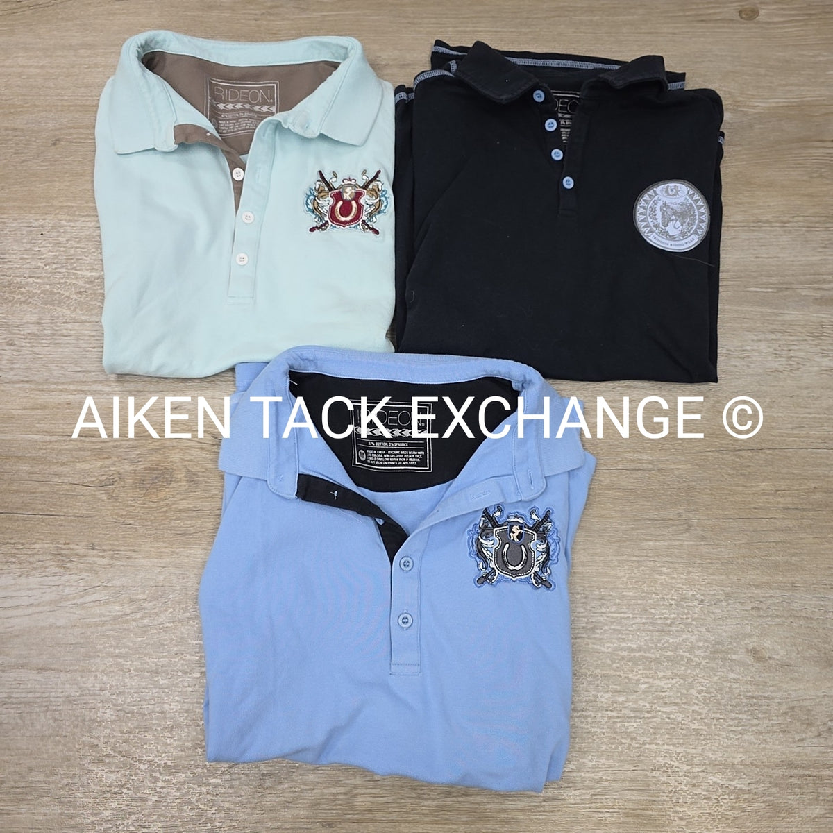 BARGAIN BUNDLE: 3 Irideon Polo Shirts, Women's Medium