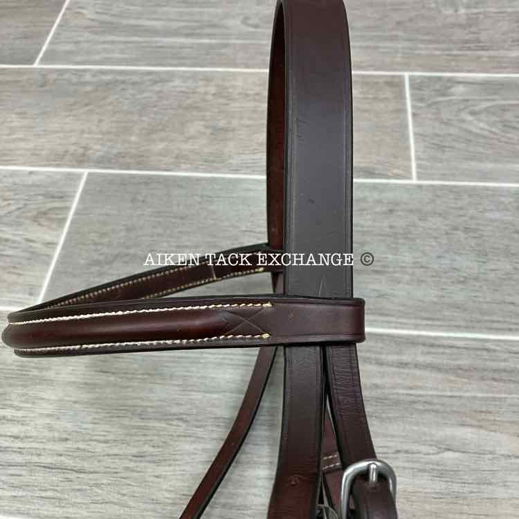 Crosby Plain Raised Bridle with Matching Laced Reins, Sized Cob