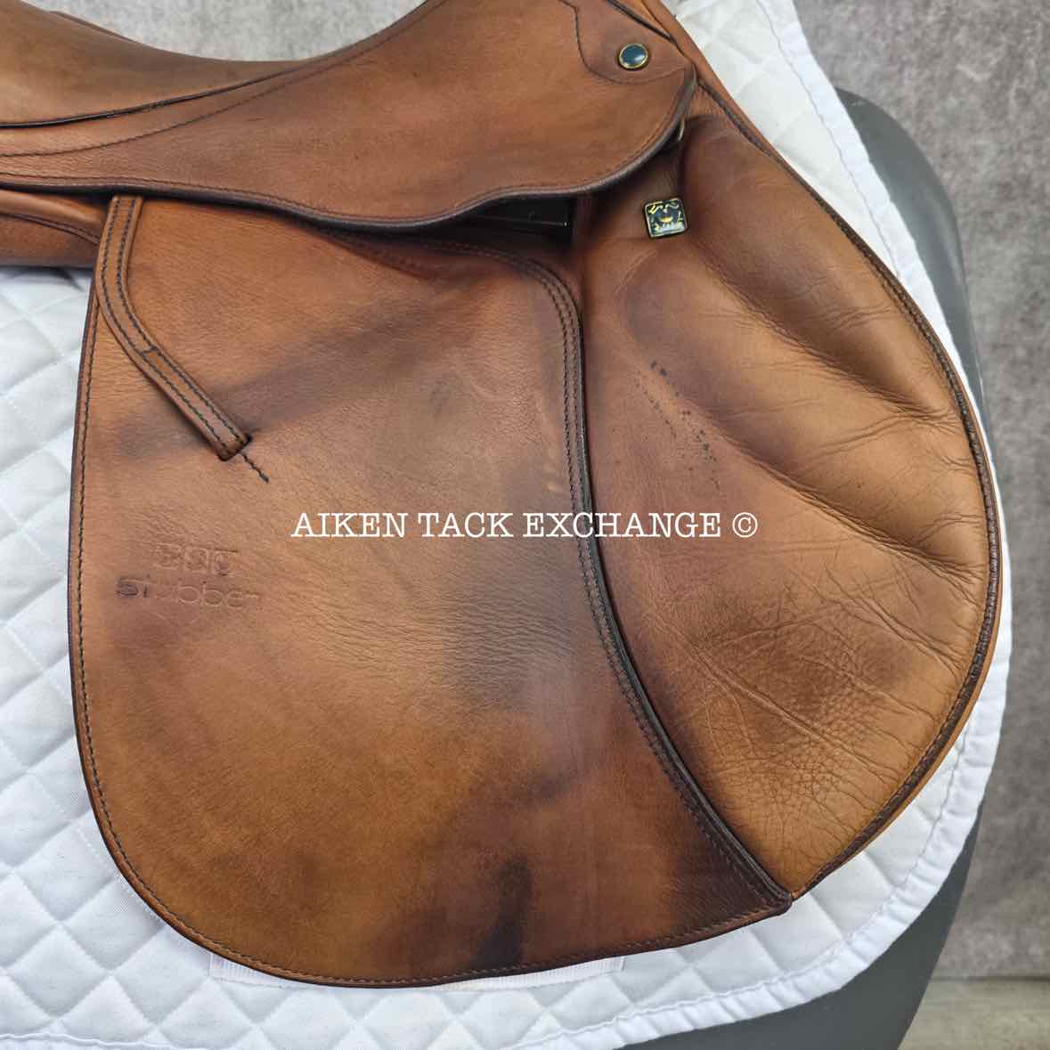 2012 Stubben Zaria Deluxe Jump Saddle, 17.5" Seat with Biomex, 30cm Tree - MW, Foam Panels