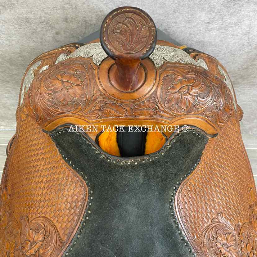 Allen Ranch Saddle Shop Western Saddle, 15" Seat, Regular Tree - Semi QH Bars