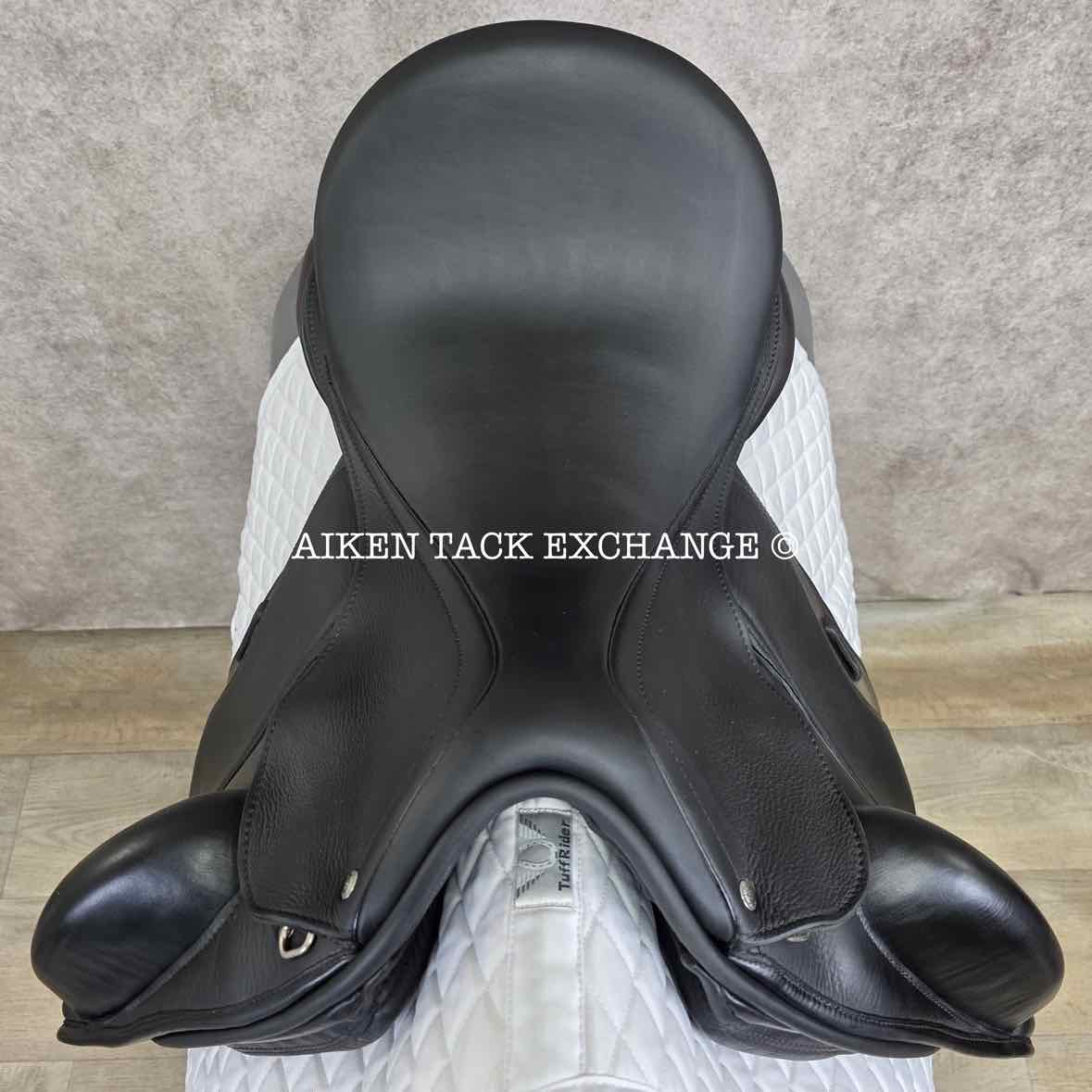 2019 Custom Saddlery Advantage R Monoflap Dressage Saddle, 17.5" Seat, Adjustable Tree, Wool Flocked Hybrid Panels