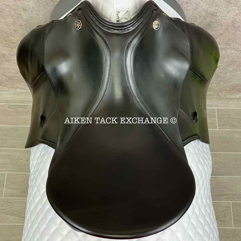 1994 Kieffer Wein DL Dressage Saddle, 17" Seat, Medium Wide Tree, Wool Flocked Panels