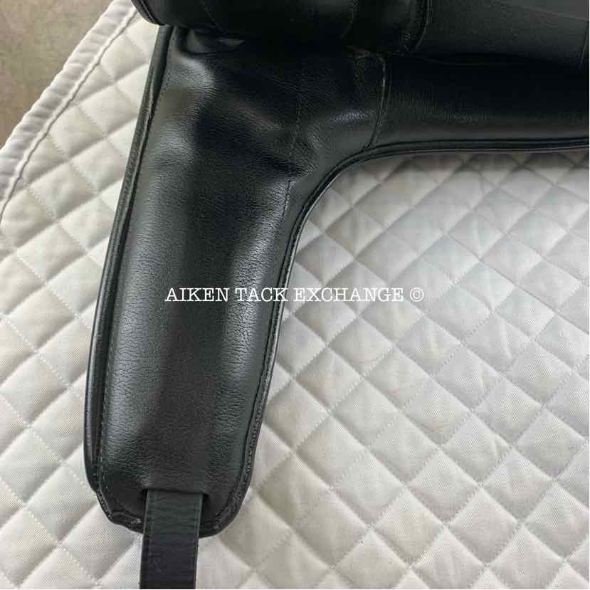 2013 Custom Saddlery Wolfgang Constanze Monoflap Dressage Saddle, 18” Seat, Adjustable Tree, Wool Flocked Panels