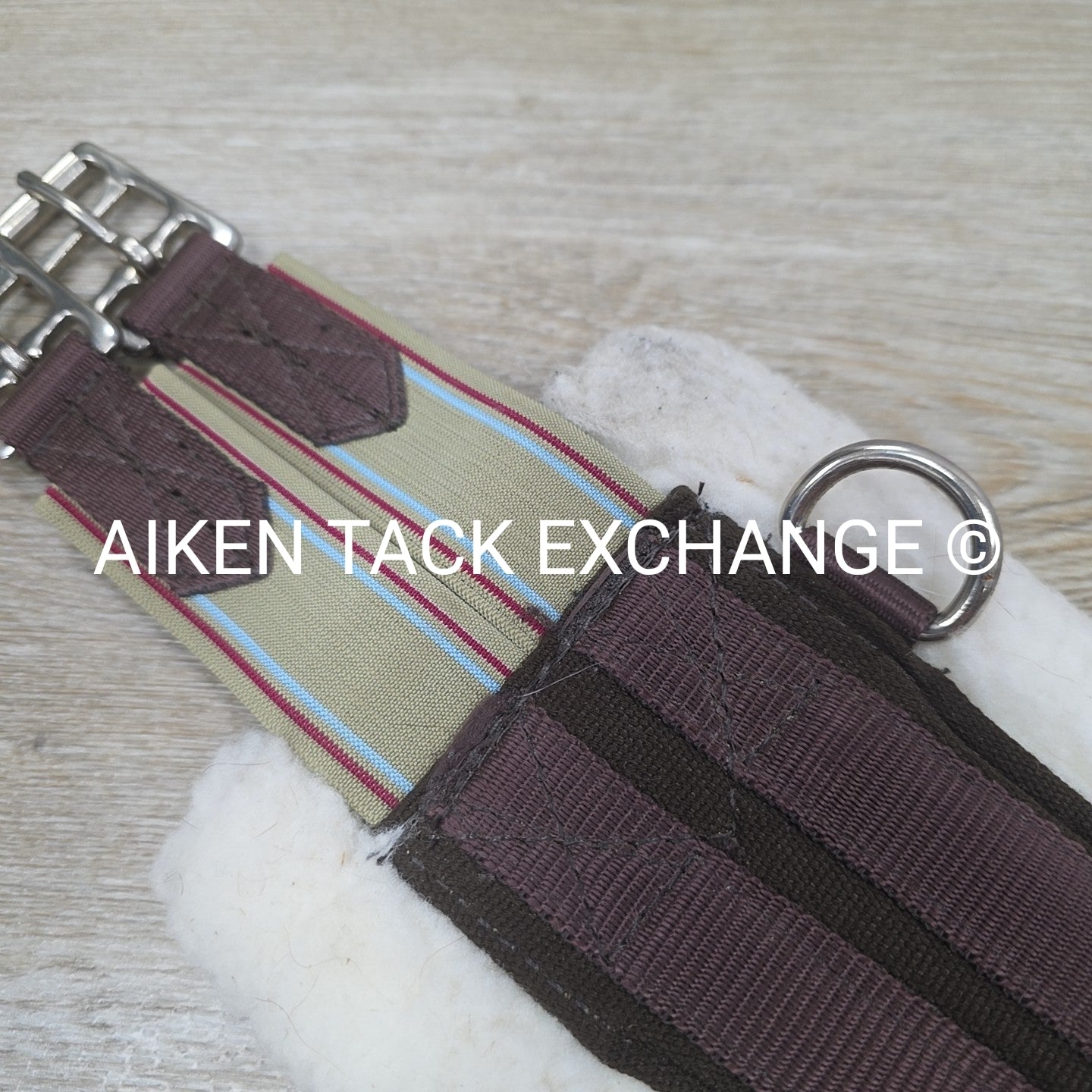 Ovation Fleece Girth with Double End Elastic, Brown, 46"