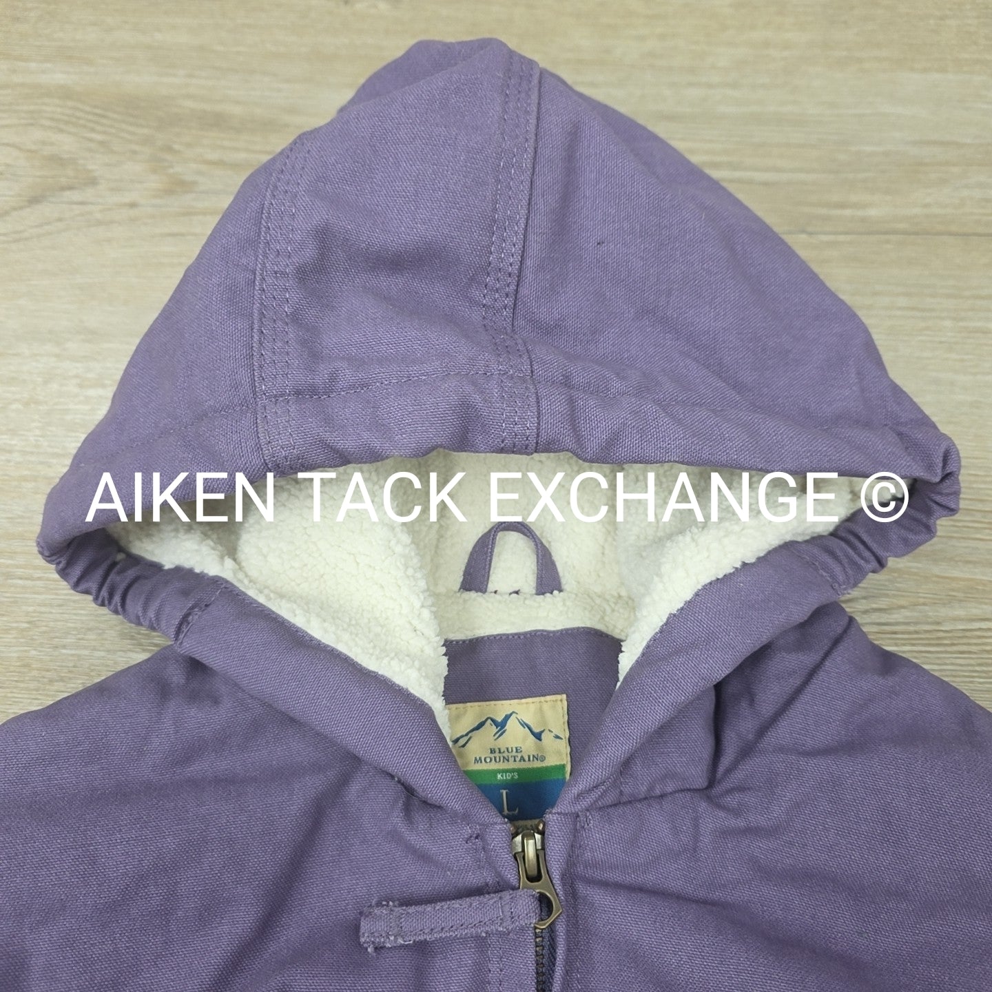 Blue Mountain Sherpa Lined Duck Hood Jacket, Youth Large