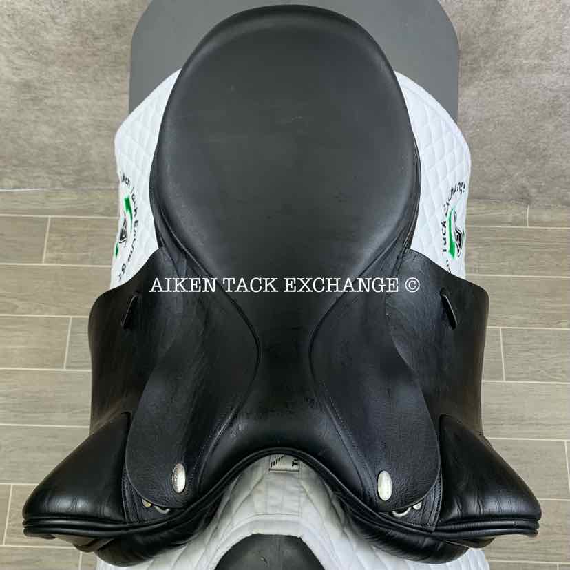 **SOLD** Jaguar by Harry Dabbs XKC Dressage Saddle, 17" Seat, Medium Wide Tree, Wool Flocked Panels, Buffalo Leather