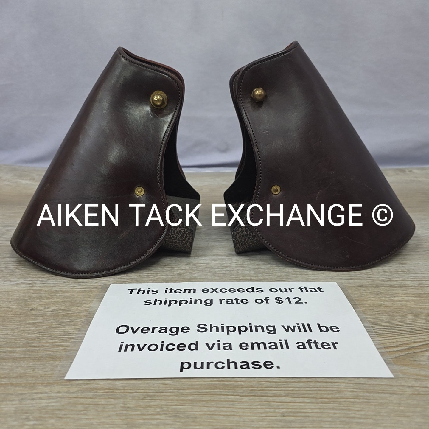 Tucker Ergobalance Hooded Western Stirrups, Missing Rubber Foot Cushion