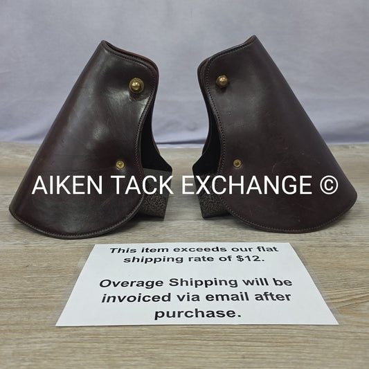 Tucker Ergobalance Hooded Western Stirrups, Missing Rubber Foot Cushion