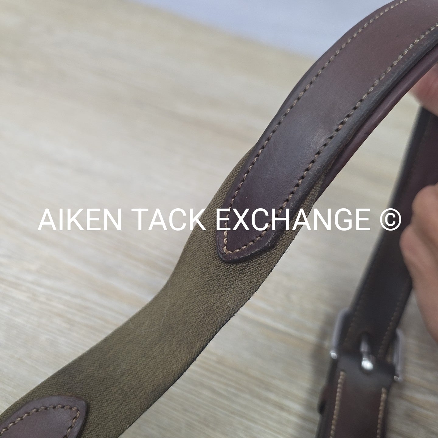 CWD Bridge Breastplate with Wide Elastic, Brown, Size Full (3)