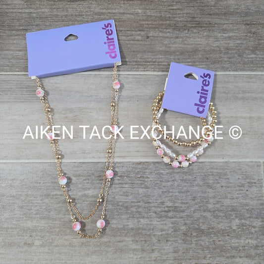 Claire's Necklace + Bracelet Set