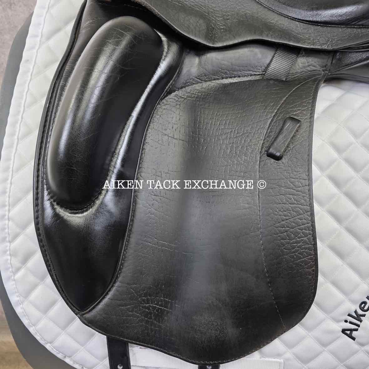 2015 Custom Saddlery Wolfgang Omni Monoflap Dressage Saddle, 17.5" Seat, Adjustable Tree, Wool Flocked Panels