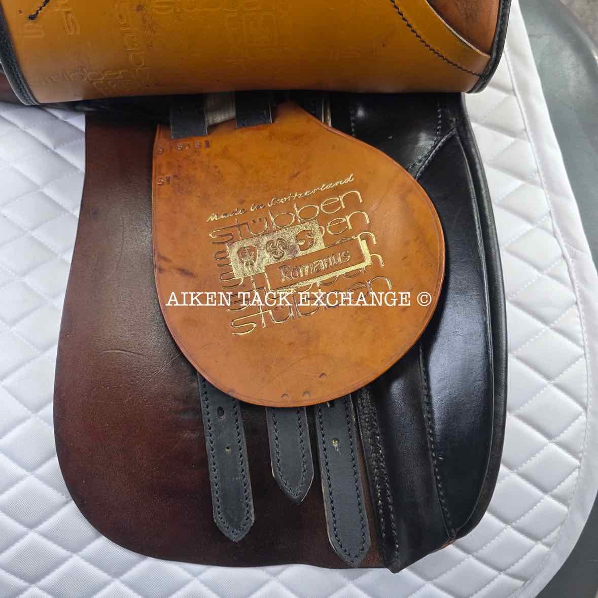 Stubben Romanus Dressage Saddle, 17.5" Seat, 31cm Tree - MW, Wool Flocked Panels