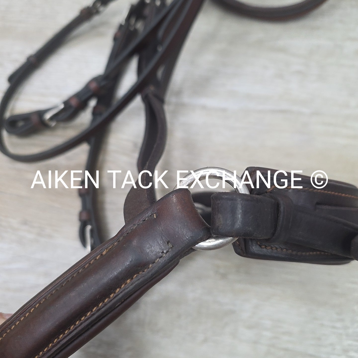 Bobby's English Tack Plain Raised Dressage Bridle, Missing Flash Strap, No Reins