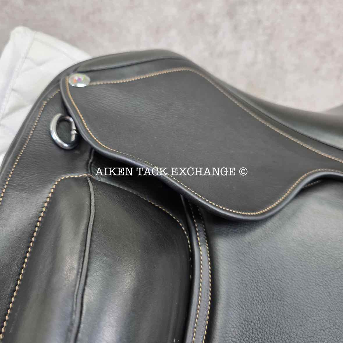 Ruby Roo Rock Star Monoflap Dressage Saddle, 17.5" Seat, Adjustable Tree - Changeable Gullet, Wool Flocked Panels