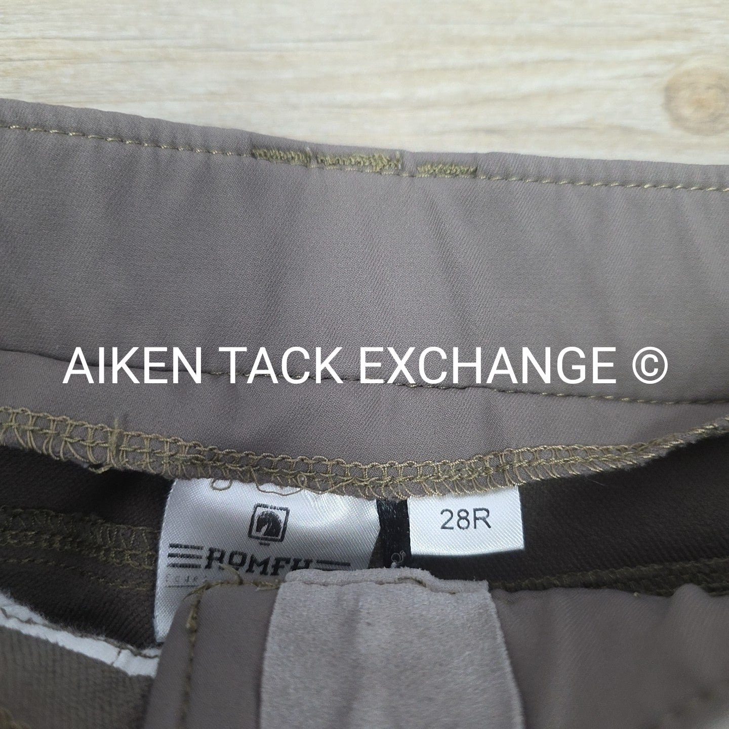 Romfh Sarafina Bling Silicone Grip Full Seat Breeches, Size 28 R