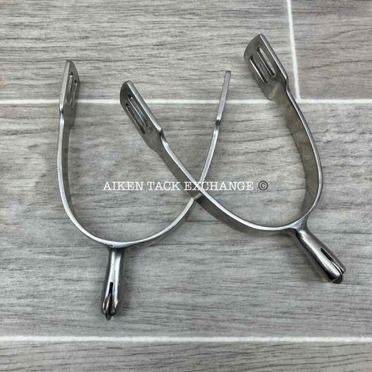 Smooth Disc Rowel Pizza Cutter English Spurs (No Straps; Spurs Only)