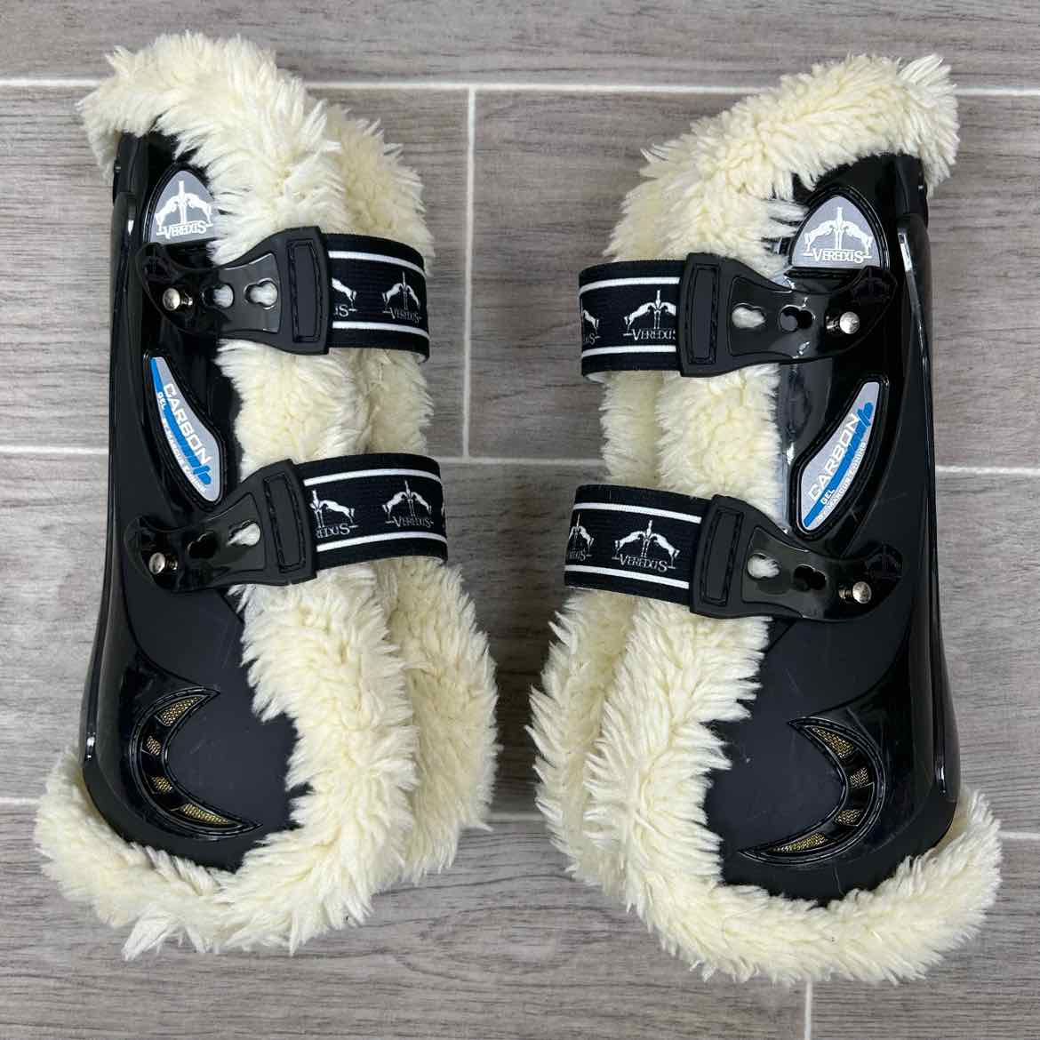 Veredus STS Carbon Gel Vento Fleece Lined Open Front Tendon Boots, Size Medium