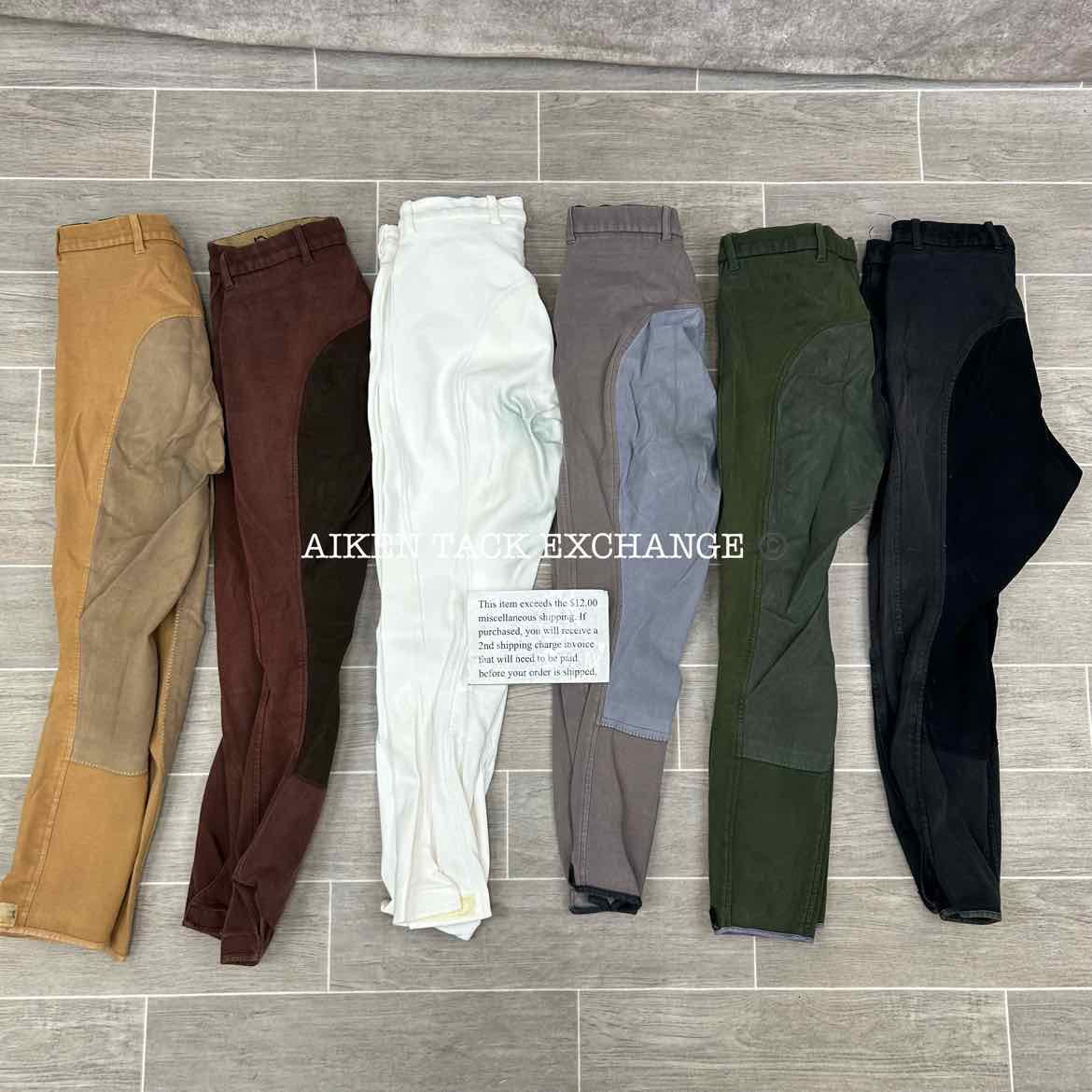 BARGAIN BUNDLE: 6 Pairs of EquiComfort Full Seat Breeches, Size 28