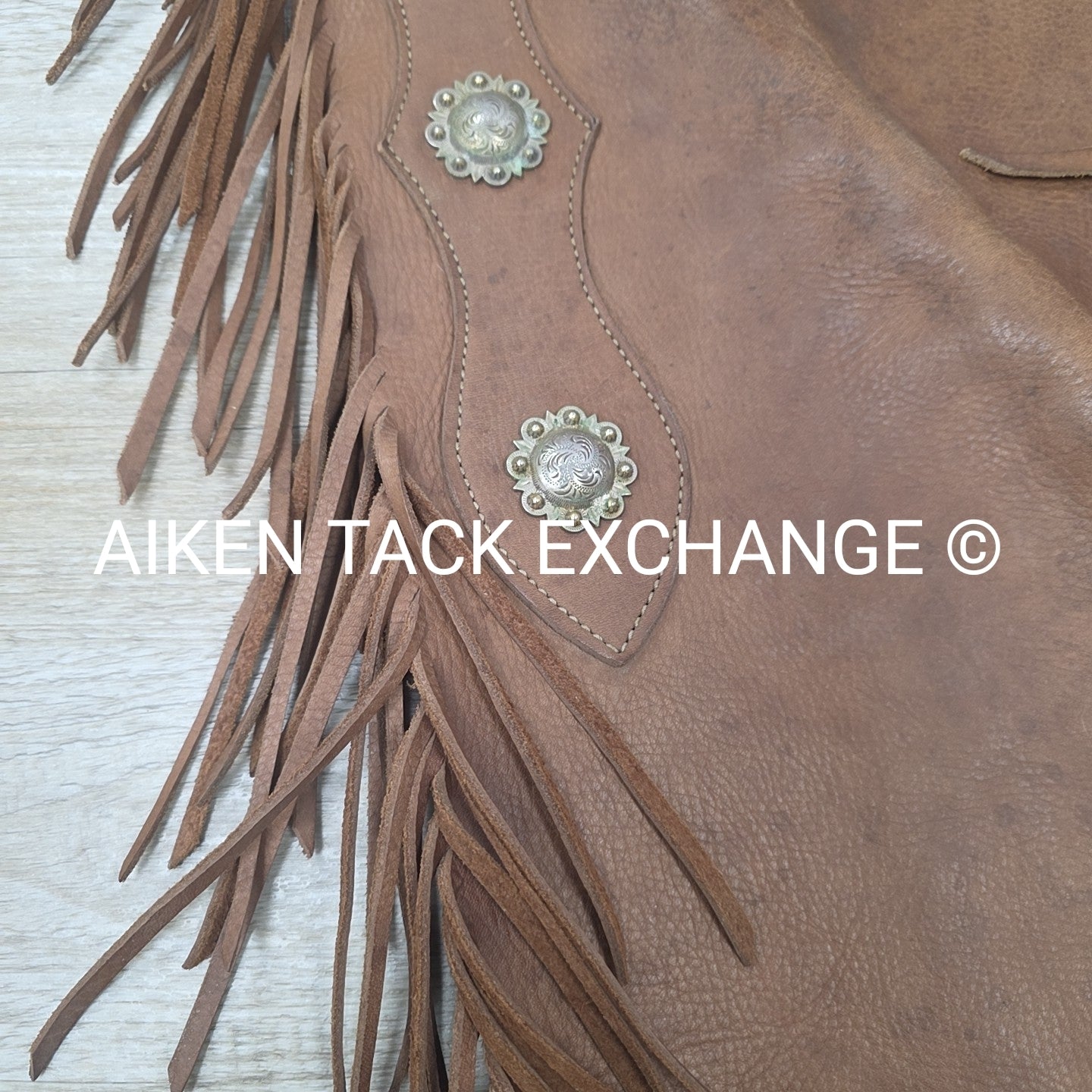 Dakota Territory Leather Fringe Chaps, S/M