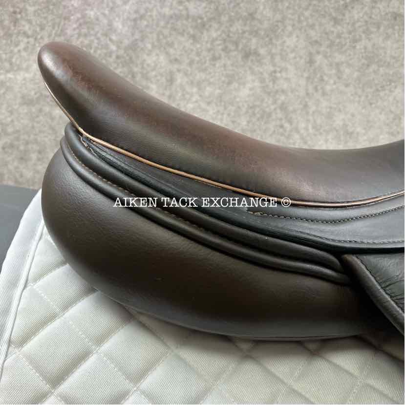 Adam Ellis Mono Event Jump Saddle, 17.5" Seat, Wide Tree, Wool Flocked Panels
